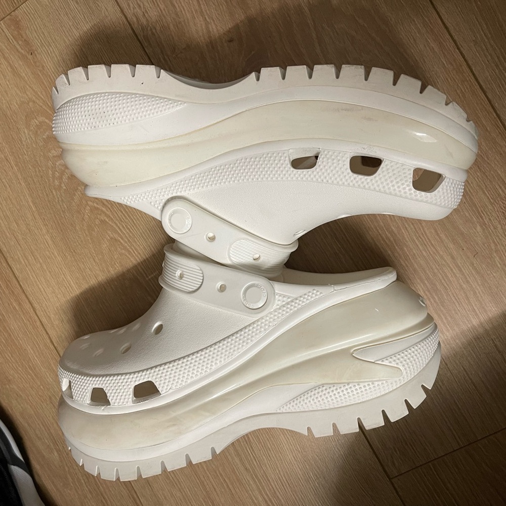 Women's White Platform Crocs